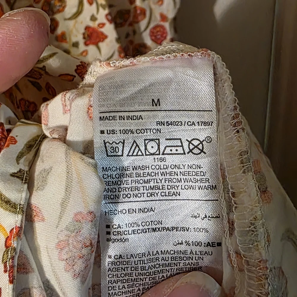 Old Navy Red and Cream Floral Midi Dress - Picture 4 of 4